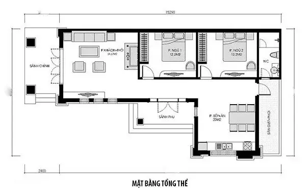 Mặt bằng công năng của ngôi nhà